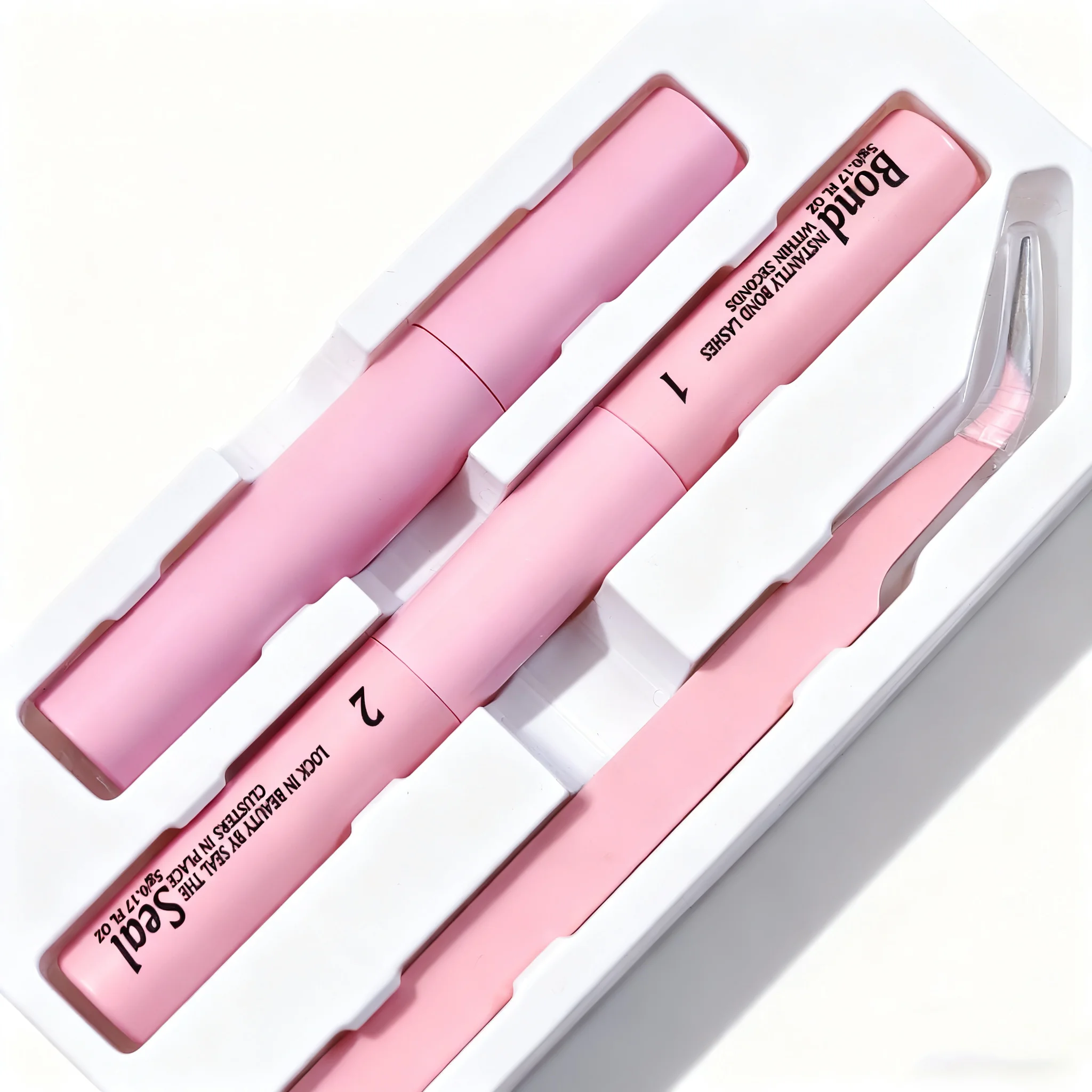 DIY Lash Extension Lash Clusters Individuelle explosive Wimpern mit Bond & Seal Remover Pinzette Wimpernbürste für Selbstanwendungen