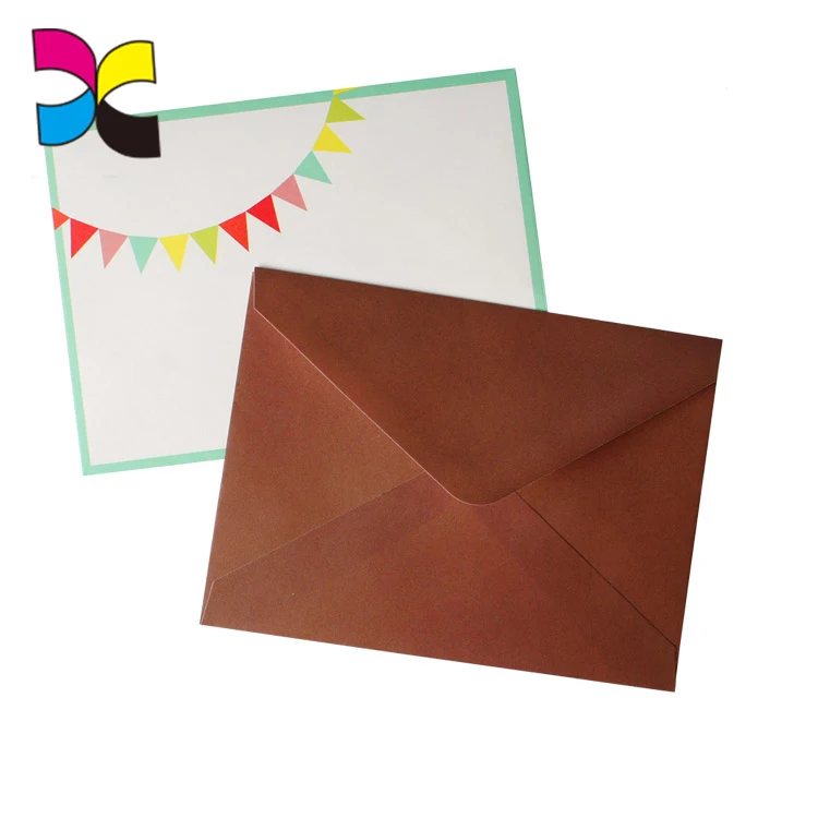 50Pcs Gold Foil Envelope Custom Logo Personalized Luxury Private Custom DIY Postcard Storage Bag Wedding Invitation Letter Card