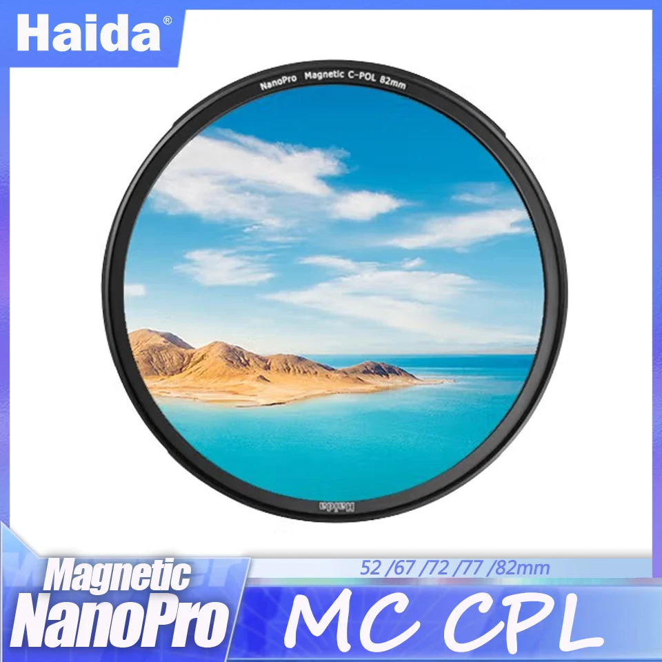 

Haida NanoPro Magnetic C-POL Filter with Adapter Ring for Landscape Photography Increase Saturation 52/55/58/62/67/72/77/82/95mm