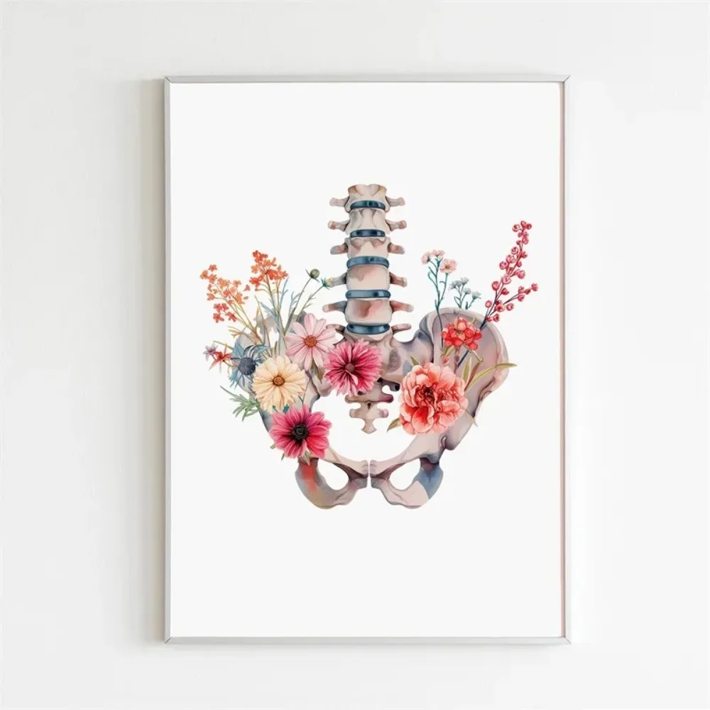 Butterfly Flowers Aesthetic Human Anatomy Nordic Style Art Home Wall Decor Living Hospital Room Canvas Painting