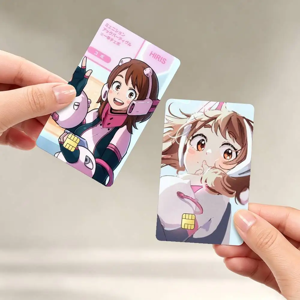 Ochaco Uraraka Japanese Anime Sticker Film Tape Skin for Credit Card Debit Card Waterproof Stickers