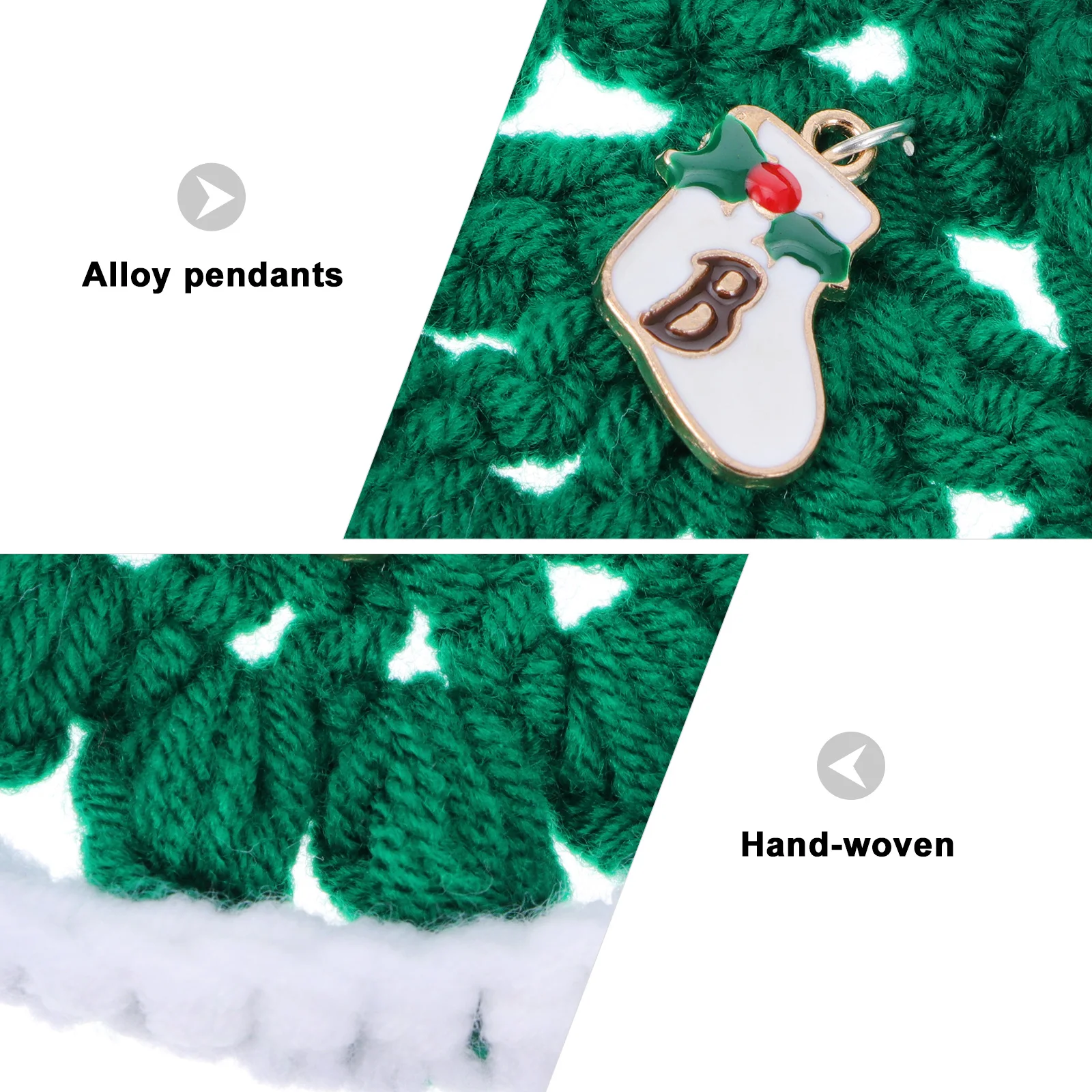 

Christmas Pet Collar H made Yarn Cat Dog Adjustable Size Decoration Party Supplies Wool Necklace for Festive Occasions