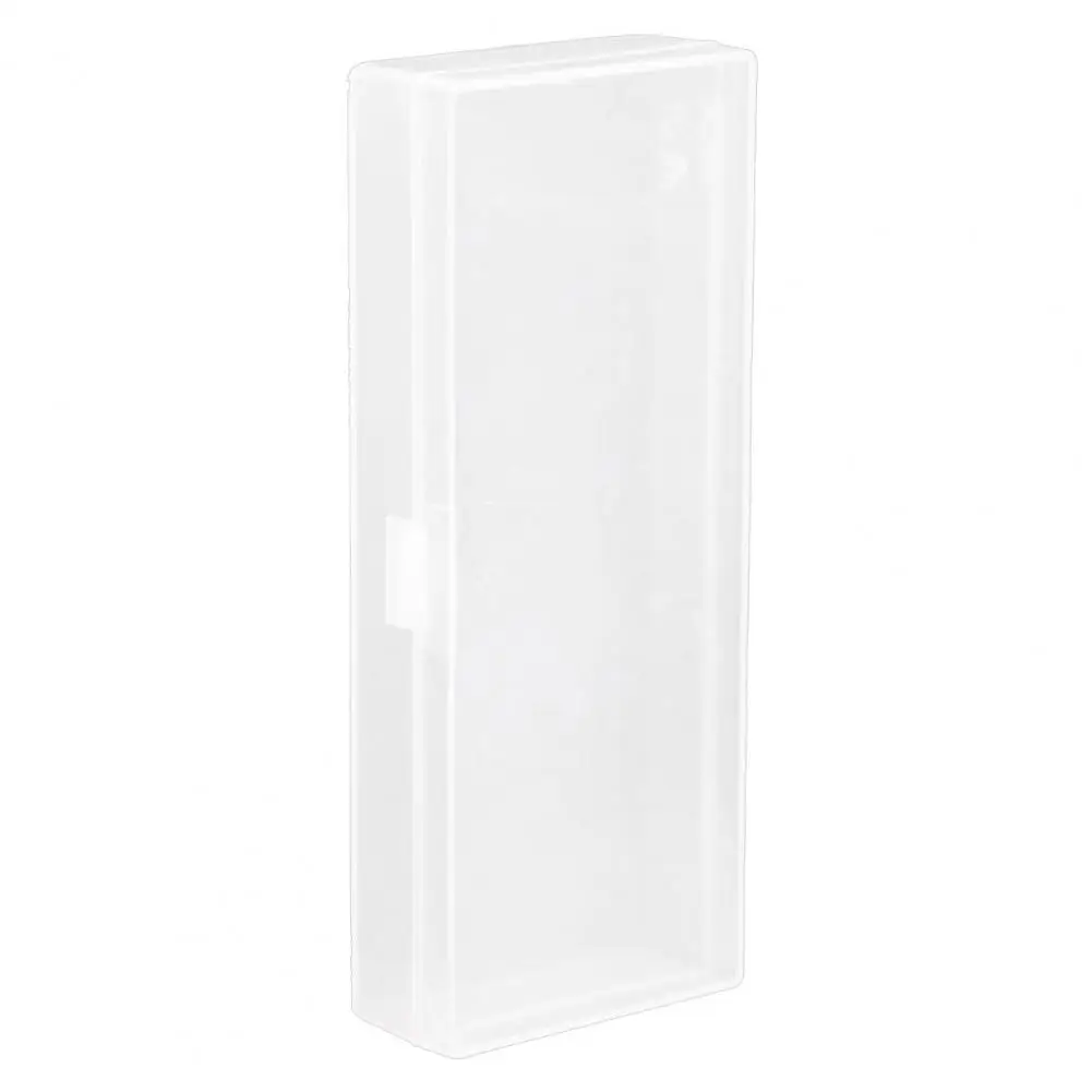 Caja de lápices de plástico transparente de gran capacidad con tapa hermética a presión, caja de lápices dura, suministros de oficina escolar