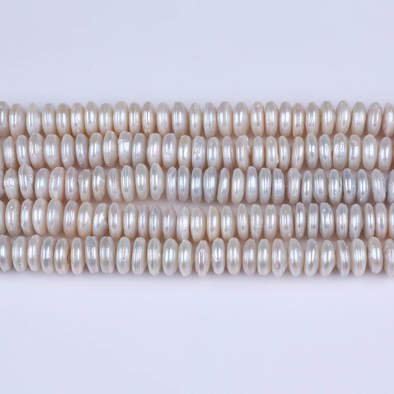 Newest goods freshwater necklace pearls 11-12 mm coin pearl strands white color