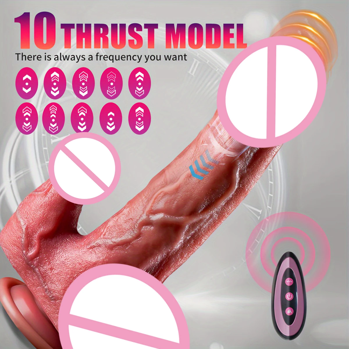 Thrusting Realistic Dildo Vibrator Silicone Anal Dildos for G-spot Stimulation Ticking Heating Big Penis Dick Sex Toys for Women