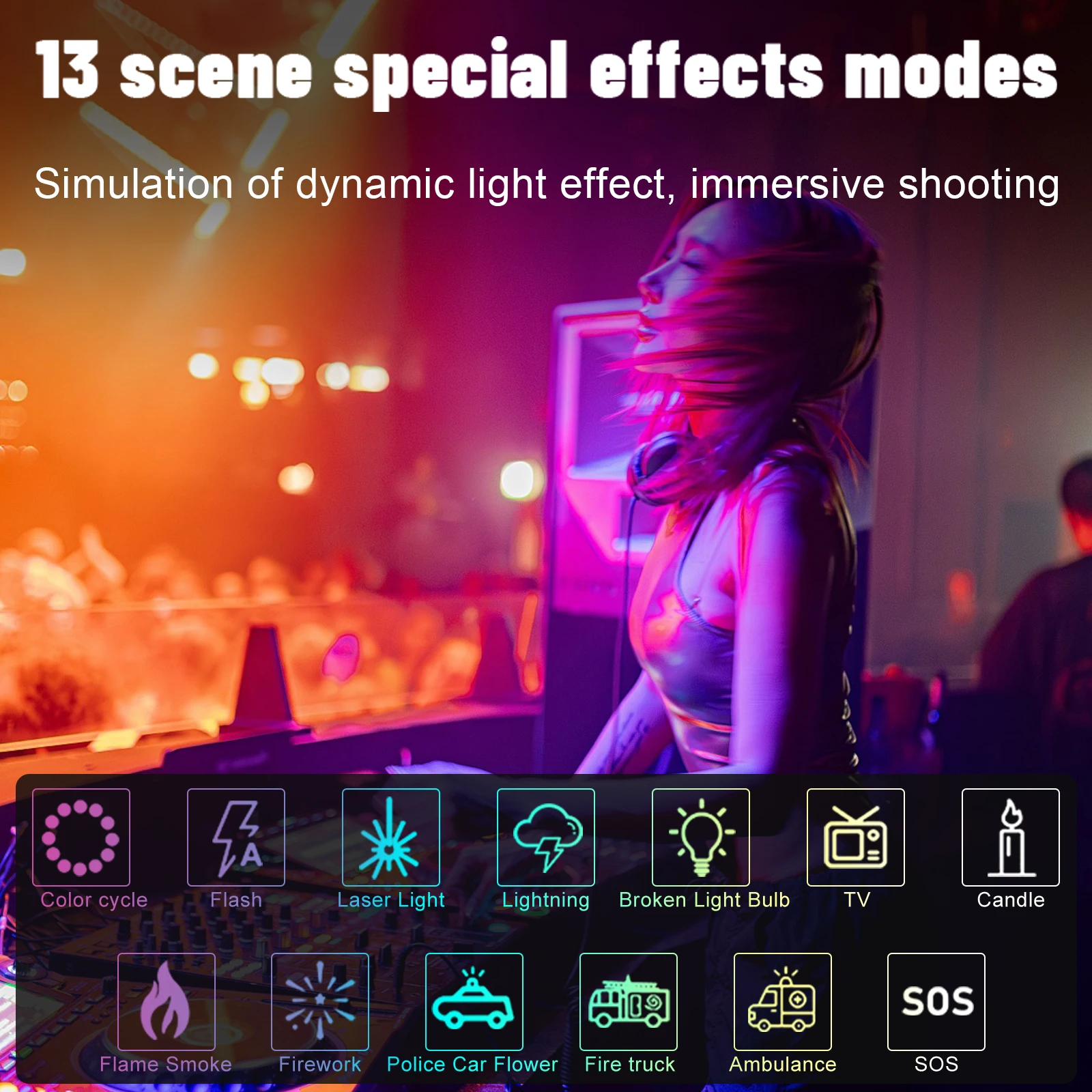 Ambitful RSL-01 RGB LED Light Stick for Photography Video 2500K-9000K Handheld Tube Light with 2600mAh Battery Lighting Effects
