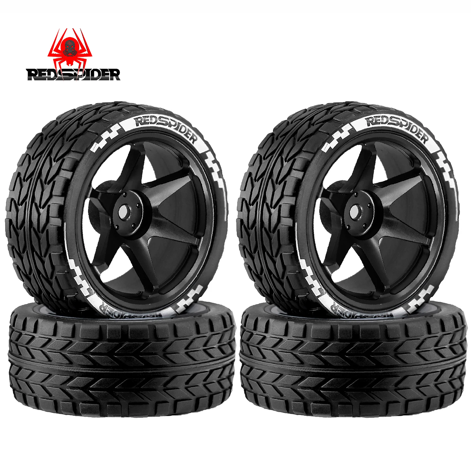 

RED SPIDER 1/10 RC On Road Wheels Rims 12mm Hex Metal Drift Hubs for Tamiya TT01 TT02 XV01 TA06 A959 PTG2 HPI KYOSHO HSP PTG2 4P