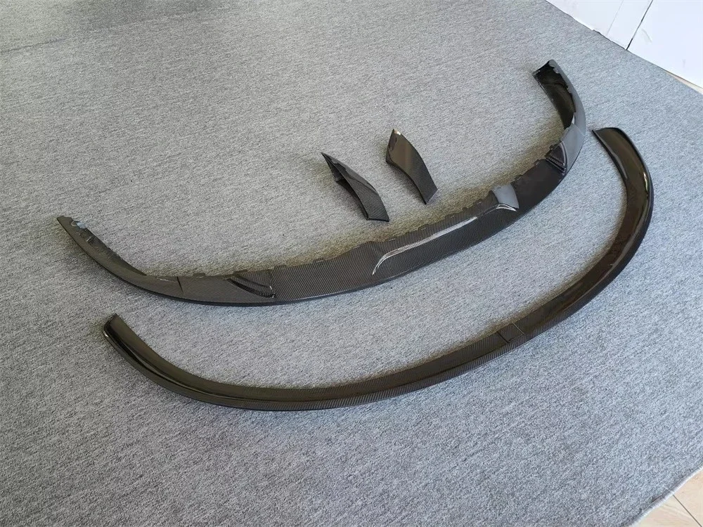 Carbon Fiber Front Bumper Lip Body Kit Modified TH Style for Porsche Taycan Car！