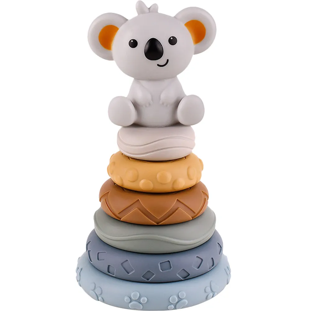 1 Zestaw Pierścieni Tęczowych do Układania, Edukacyjna Gra dla Dzieci do Rozpoznawania Kolorów, Wczesna Nauka, Interakcja Rodzic-Dziecko, Rozwój Poznawczy