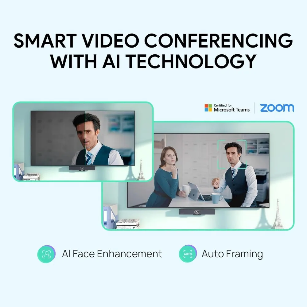 UVC34 4K Conference Room Camera System All-in-One Video Conferencing System, Auto Framing