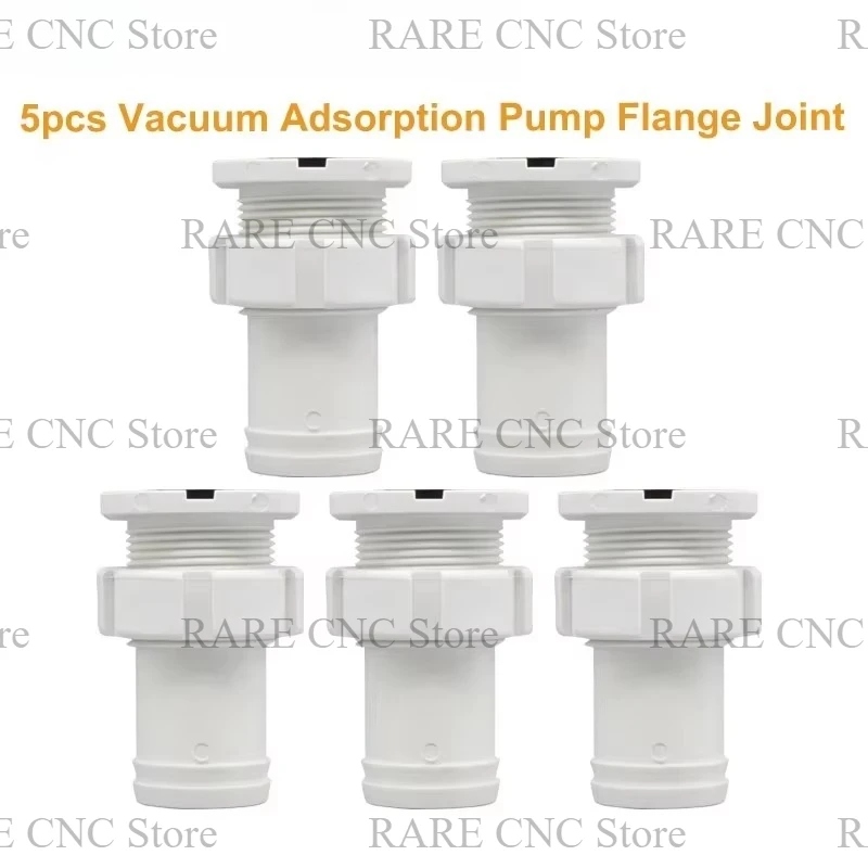 5Pcs 50 Square Flange Vacuum Adsorption Nozzle, Vacuum Fitting Connector for CNC Router Engraving Milling Machine Spare Parts