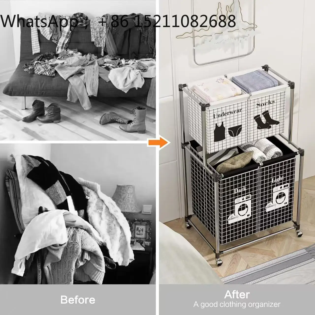 LLY laundry basket storage rack, washing machine classification rack, bathroom storage basket classification multi-layer