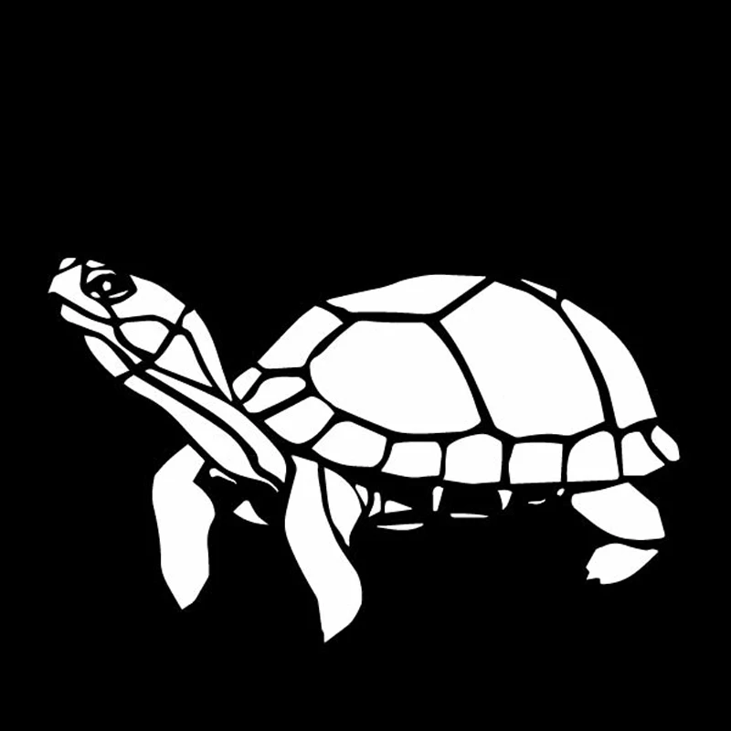 Sea Turtle Creative Art Decals High Quality Car Decoration Decals Personalized Pvc Waterproof Decals Black/white, 17cm*10cm