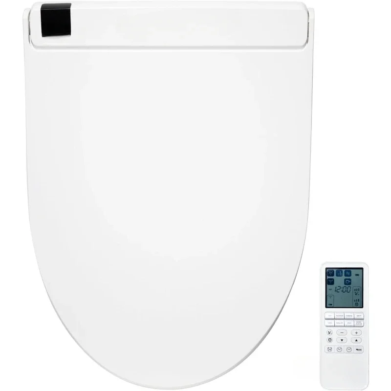 HOME.Electric Bidet Toilet Seat for Elongated Toilets with Remote Control with Screen, Unlimited & On Demand Warm Water