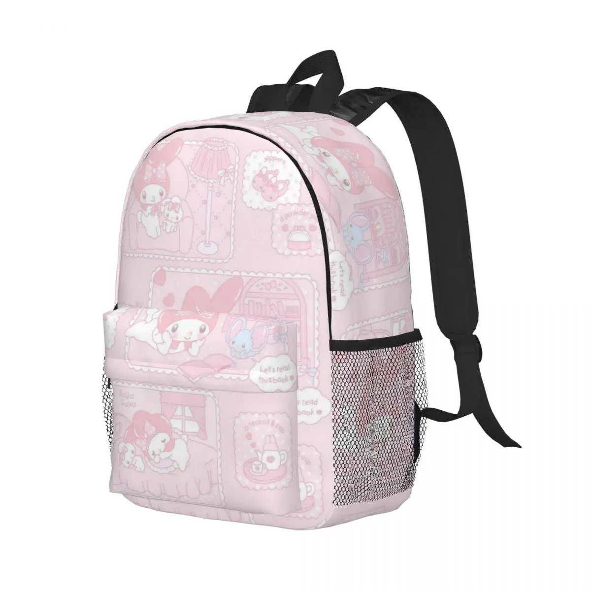 My Melody-mochila escolar con estampado, morral ligero de 15 pulgadas, nuevo patrón de moda