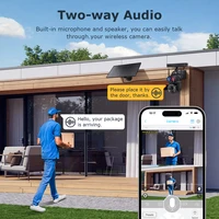 SHIWOJIA 6K 12MP 60X Zoom 4G Solar Powered 4G Camera Dual Lens Dual Screen Human Detect Auto Tracking Outdoor 10W Solar Panel WI 6