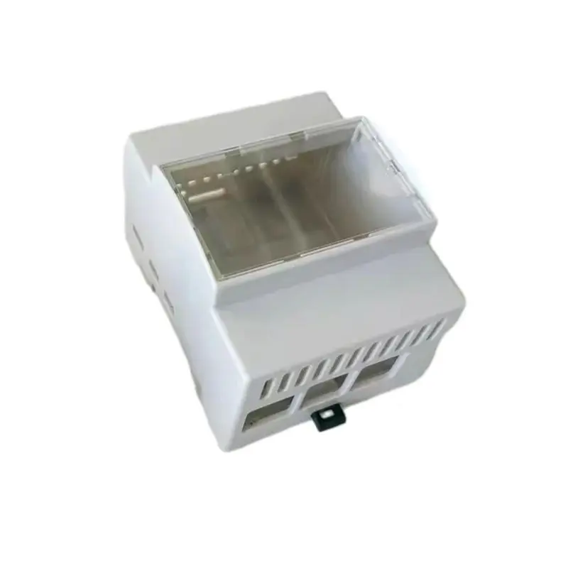 A13E-1 PCS Case DIN Rail Shell White ABS Large Inner Space Clear Top Windows Electric Box For Rpi 5 Pi 5 For Raspberry Pi 5