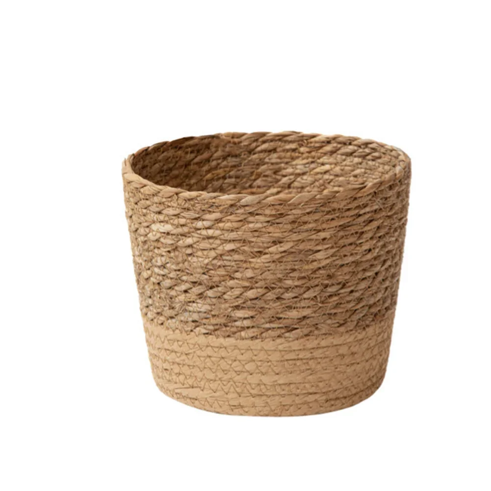 Gardening Accessories Diameter 15.5cm, Height 11cm Handwoven Plant Basket Leak-Proof Basket Fresh Greenery Display