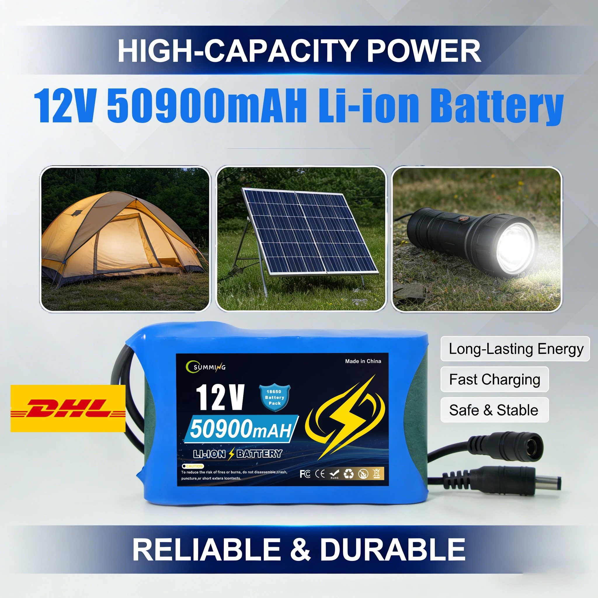 

Литий-полимерный аккумулятор 12В 50.9Ач Аккумулятор 12.6V 50900mAh, 100% новый, для радиоуправляемых дронов, суперперезаряжаемый ️ Комплект зарядных устройств