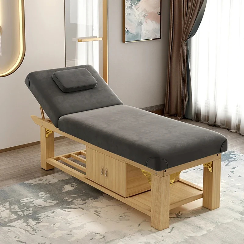 Mesas De Massagem De Fisioterapia De Madeira, Especialidade De Amassar, Spa De Beleza, Mobiliário De Conforto Ajustável, QF50MT