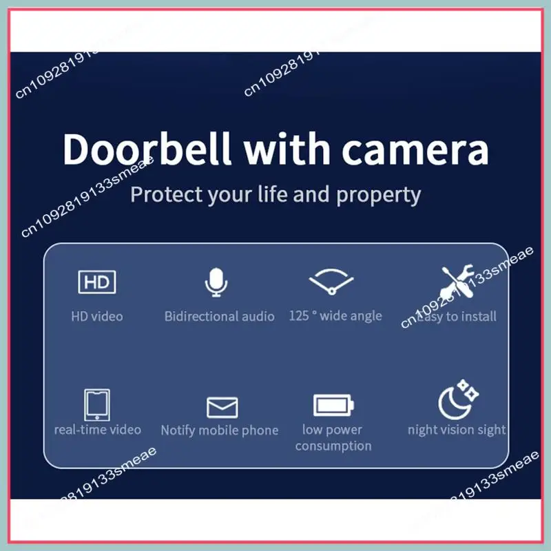 

N94R WIFI камера дверного звонка умный видео дверной звонок с 125 ° Широкоугольное HD-видео ночного видения поддерживает облачное хранилище