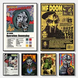 MF Doom Comic Album Poster Aesthetic Rapper Hip Hop Rock Music Band MM Food Mask Canvas For Wall Art Room Decor Home Decoration