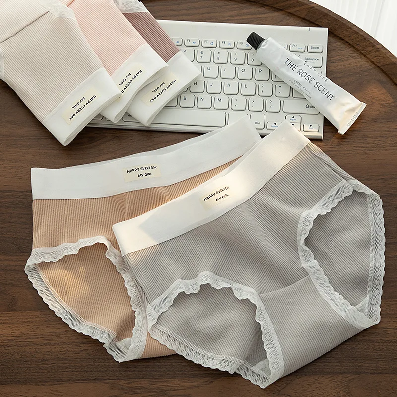 new delivery women panties female briefs cotton underwear  solid lovely young girl clothes fashion middle waist  underpants