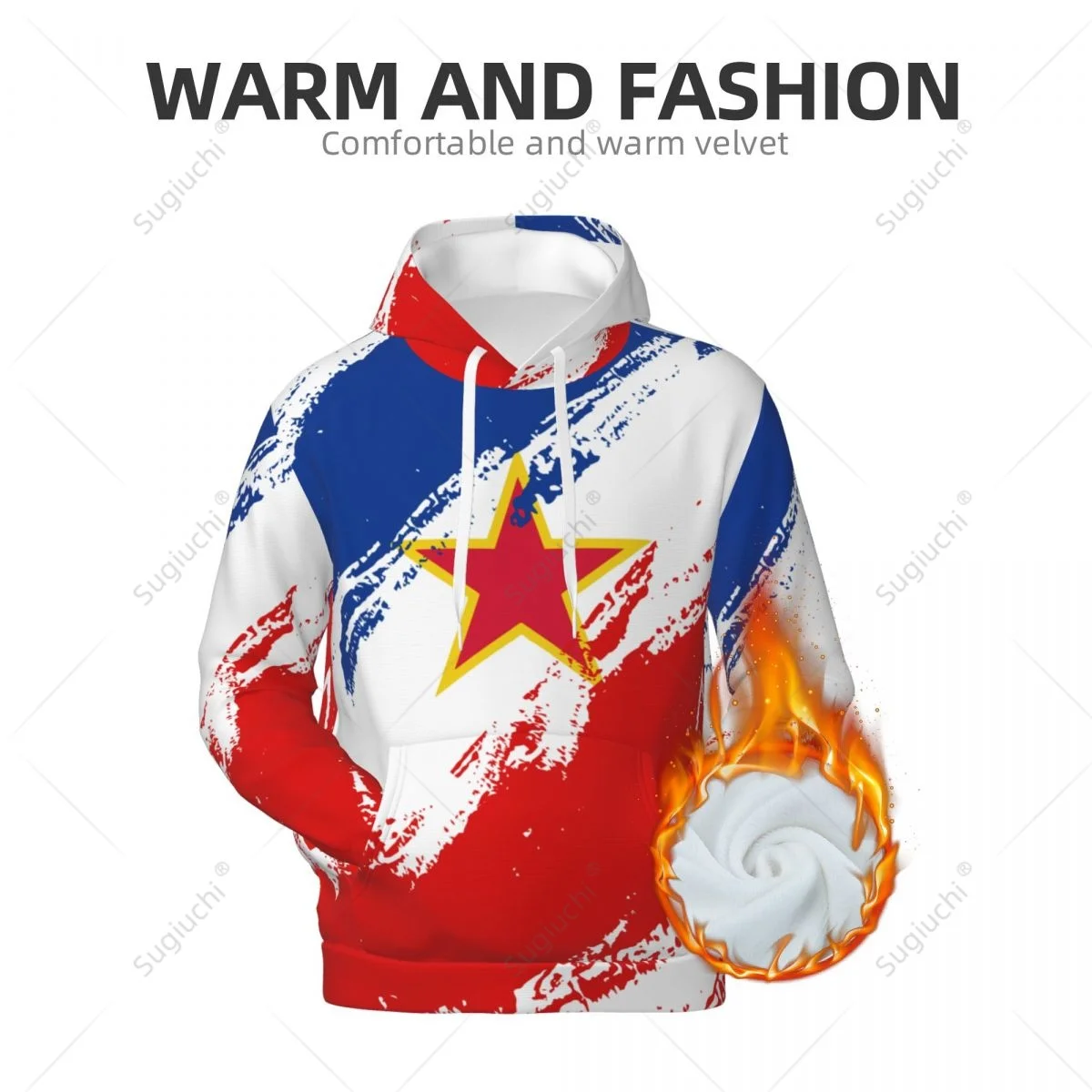 Unisex Yugoslavia Flag Color Hoodie 3D Men Women Harajuku Sweatshirt Pullover Hoodies Polyester Casual