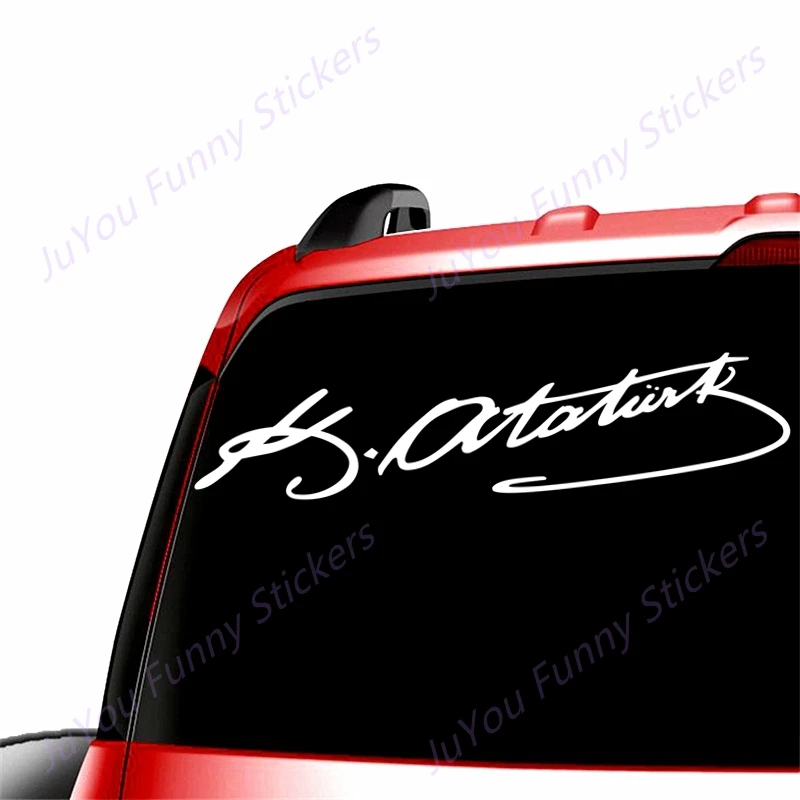 FUYOOHI Funny Stickers Exterior Accessories Decals Turkey Mustafa Kemal Ataturk Signature Vinyl Car Decal Funny Car Stickers