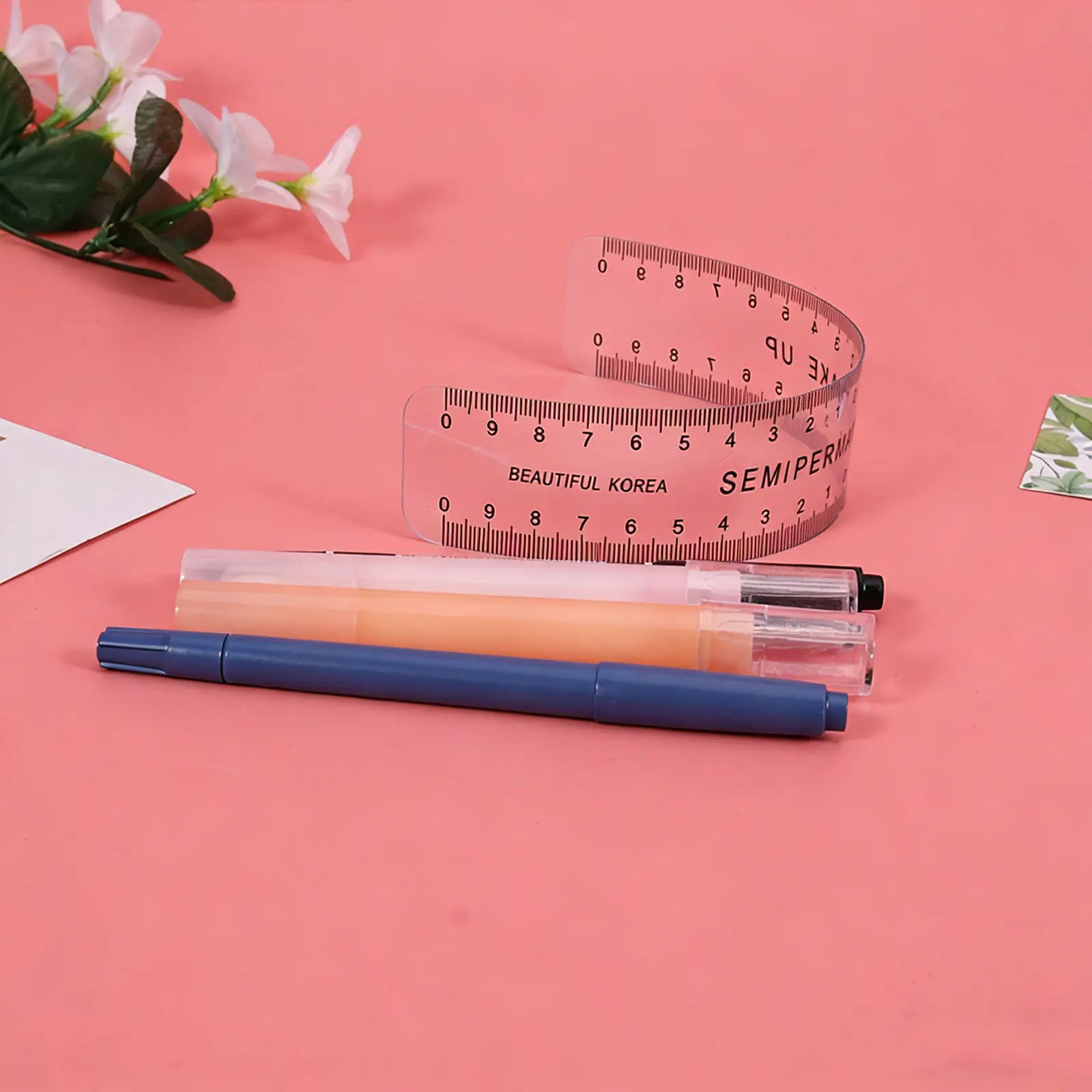 Eyebrow Microblading Kit Marker Eraser Pen Disposable Eyebrow Ruler Precise Measuring Tool for Beginners Practice