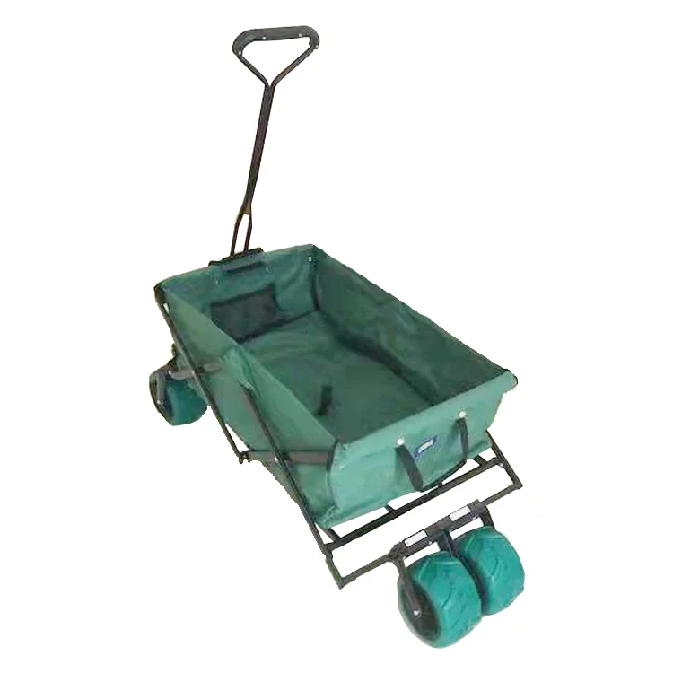 Easy to move Folding Heavy Duty Steel Beach Trolley Cart Small Folding Shopping Trolley Hand Beach Wagon