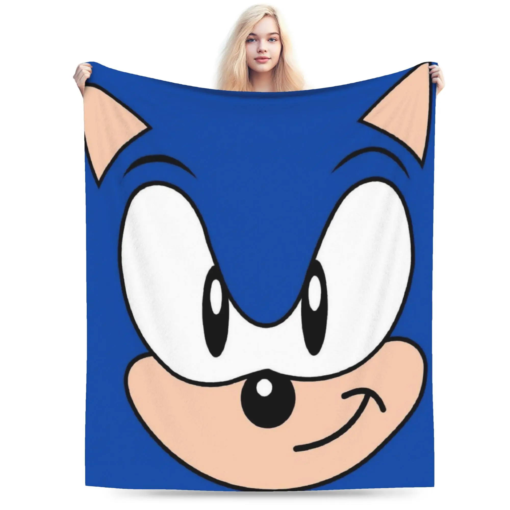 Sonices Face Blanket Soft Fleece Comfortable Gifts  Throw Blankets Bedspread