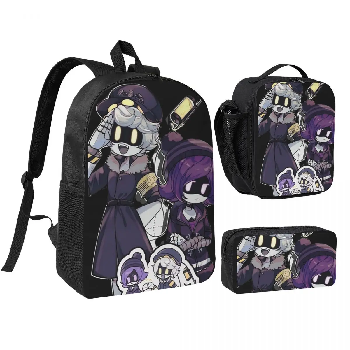 

Murder Drones N And Uzi Doorman Backpack Boys Girls BookBag School Bag Shoulder Bags 3ps Insulated Lunch Bag Pencil Case