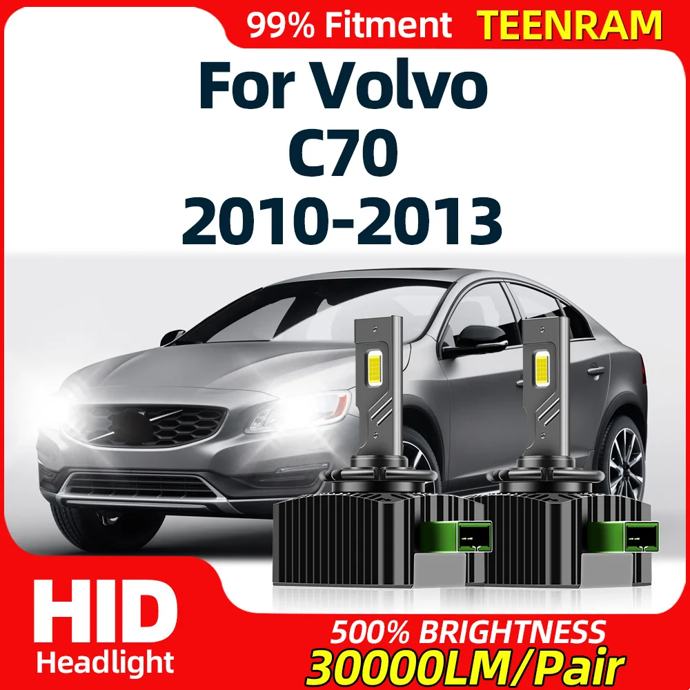 Canbus LED Headlight HID Bulbs 30000LM Super Bright Auto Xenon Headlamps 12V Plug & Play For Volvo C70 2010 2011 2012 2013