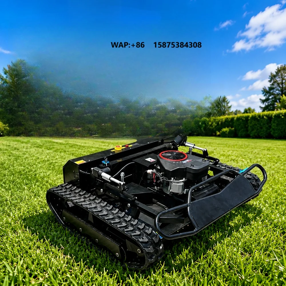 Free Shipping CE EPA Engine Grass Cutting Machine with Agriculture Rubber Tracks Remote Control Robot Lawn Mower