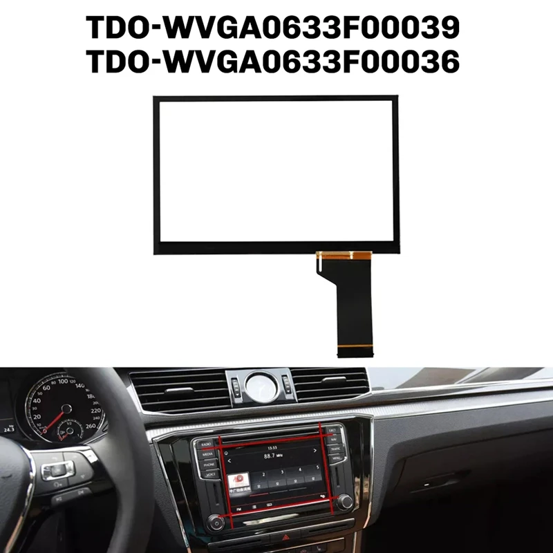 Layar Sentuh 6.5 Inci untuk VW MIB 682 Seri MIB STD2 Radio TDO-WVGA0633F00039 TDO-WVGA0633F00036