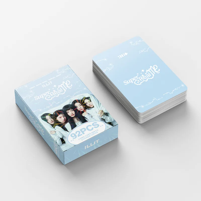 92A Girlgroup ILLIT Total Chain Neues Album BOMB Doppelseitige Promi-Fotokarten-Aufkleber Lomo-Karte – Detail 22