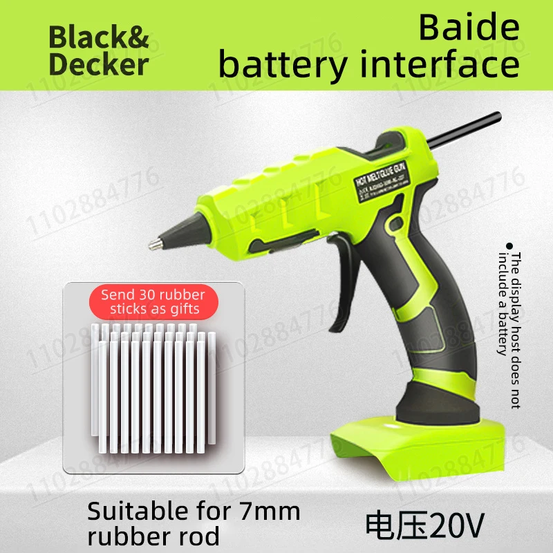 

DIVEDEER Lithium Battery Hot Melt Glue Gun Wireless Glue Gun Universal Multiple Interfaces 100W High Power High Temperature