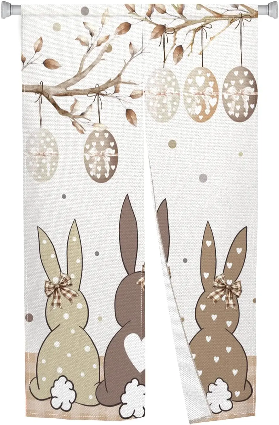 Japanese Modern Noren Doorway Curtain for Livingroom Bathroom Door Divider Cut Cartoon Rabbit Printed Polyester Window Treatment