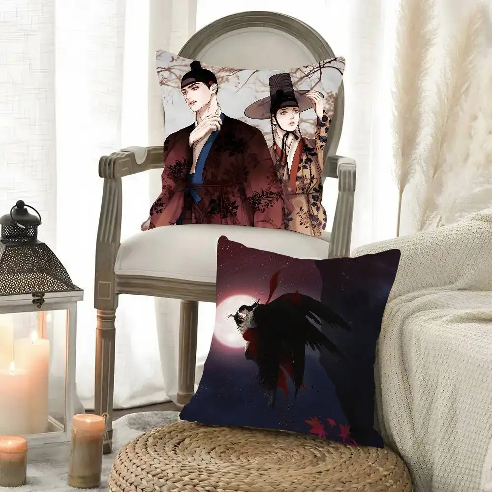 Manga The Ghost N-Nocturne Pillow Case Fashion Square Pillowcase Bedroom Sofa Room Ins Decoration Leisure