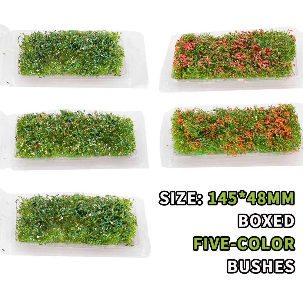 Simulation Miniature Static Grass Bush Model For Making Military Sand Table Scene Layout Materials Diorama Kits 1Box