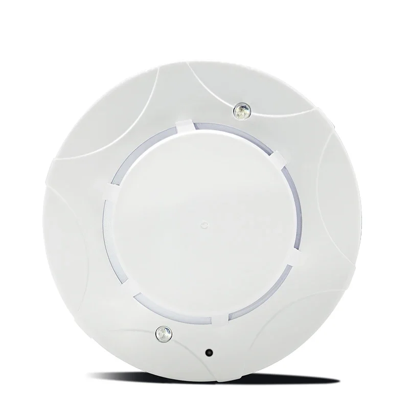 Wired photoelectric integrated smoke and temperature detector, composite smoke and temperature alarm, temperature sensing