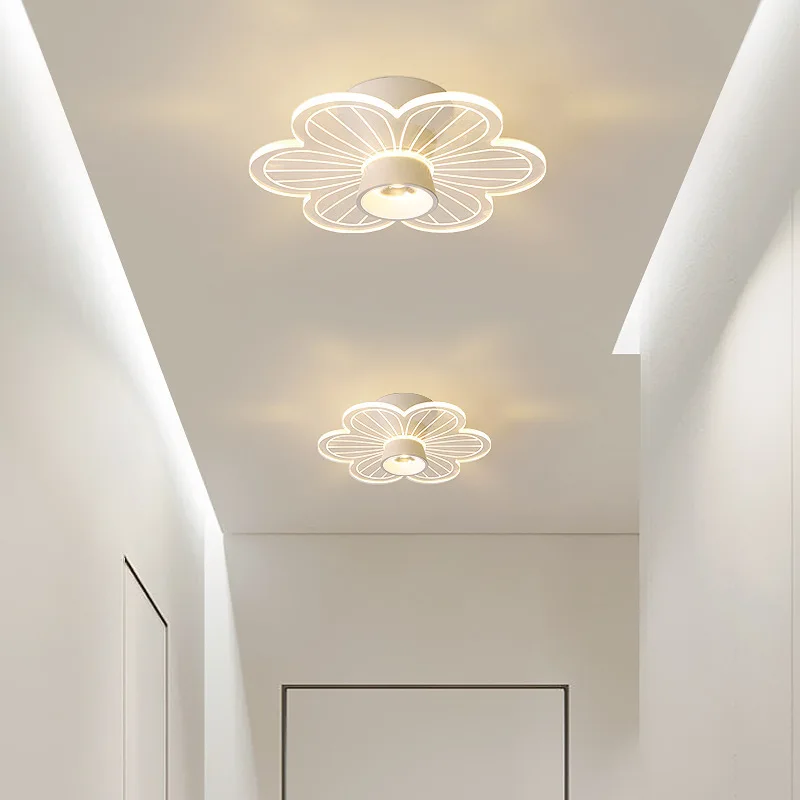 Contemporary Minimalist LED Ceiling Light Electric Fan Nordic Art Romantic Atmosphere Lamps Restaurant Bedroom Entrance Corridor