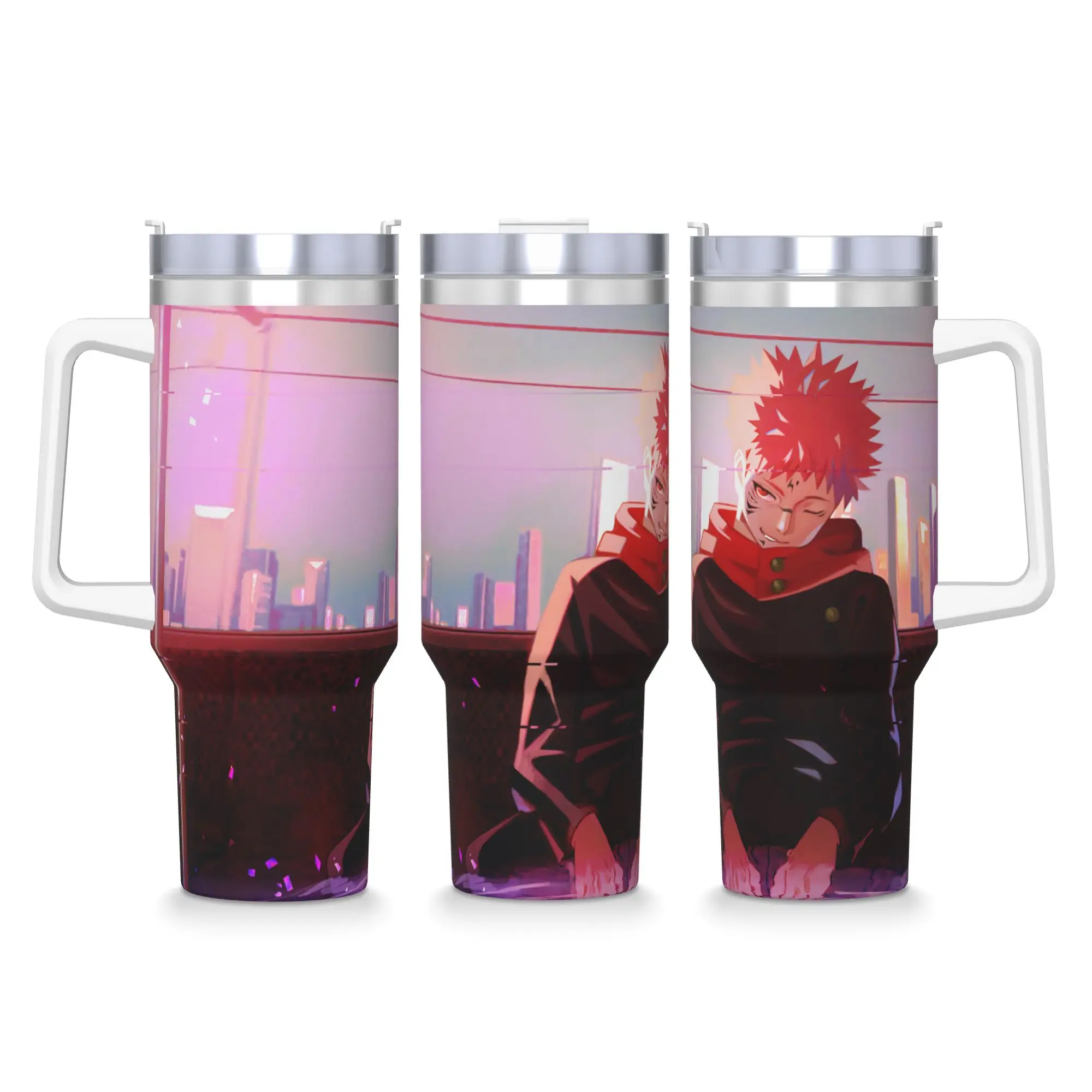 

Stainless Steel Tumbler Yuji itadori Jujutsu Kaisen Coffee Mug Anime Manga Portable Hot Drinks Car Mugs Travel Water Bottle