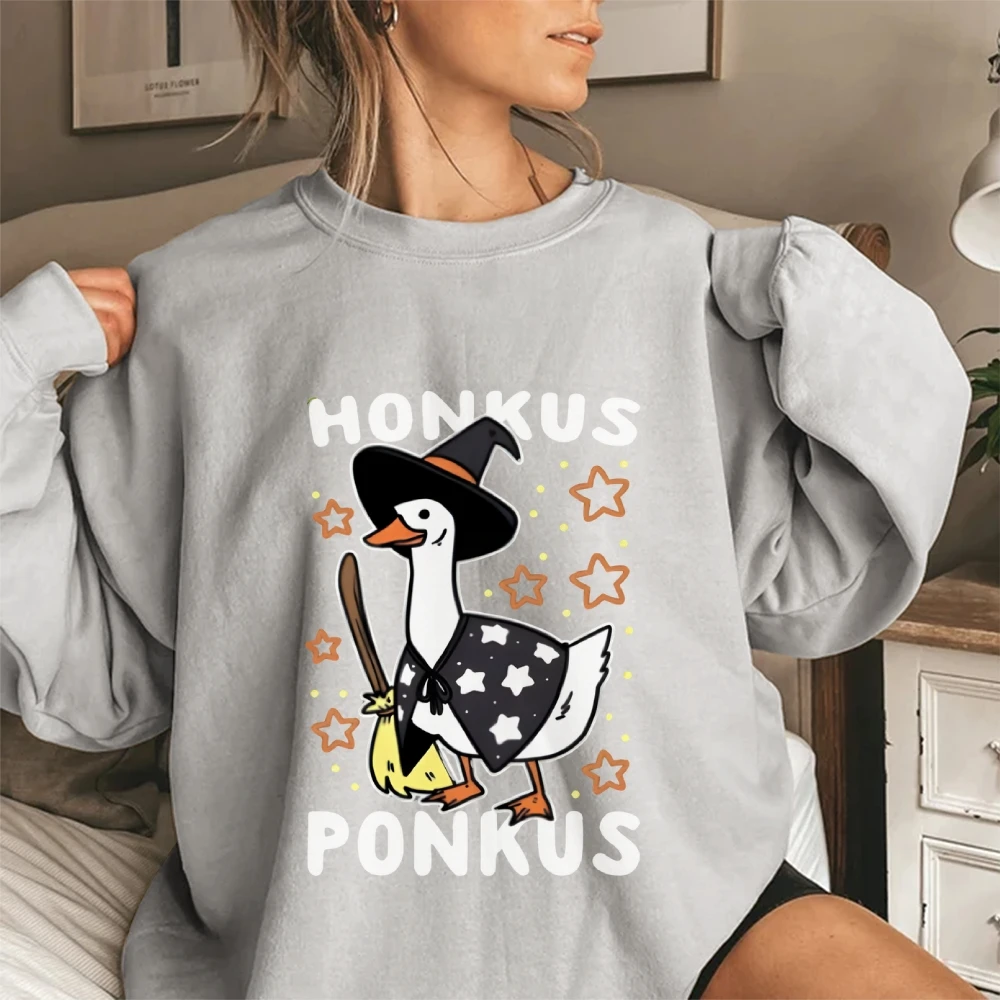 Honkus Ponkus هالوين الساحرة بو شبح بلوزات ريترو خمر هالوين البلوز مخيف المشاعر الراحة أعلى يرتدي للخريف #5