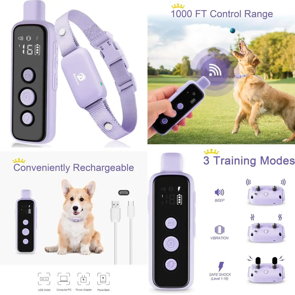 

Водонепроницаемый перезаряжаемый ошейник для дрессировки собак — электрический пульт дистанционного управления для маленьких и больших собак с длинным хвостовым ключом