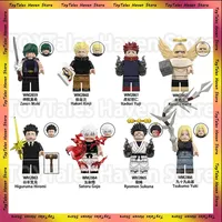 8PCS Jujutsu Kaisen Bleach Building Blocks Itadori Yuji Gojo Satoru Ryomen Sukuna Mini Action Figure Accessories Christmas Gifts