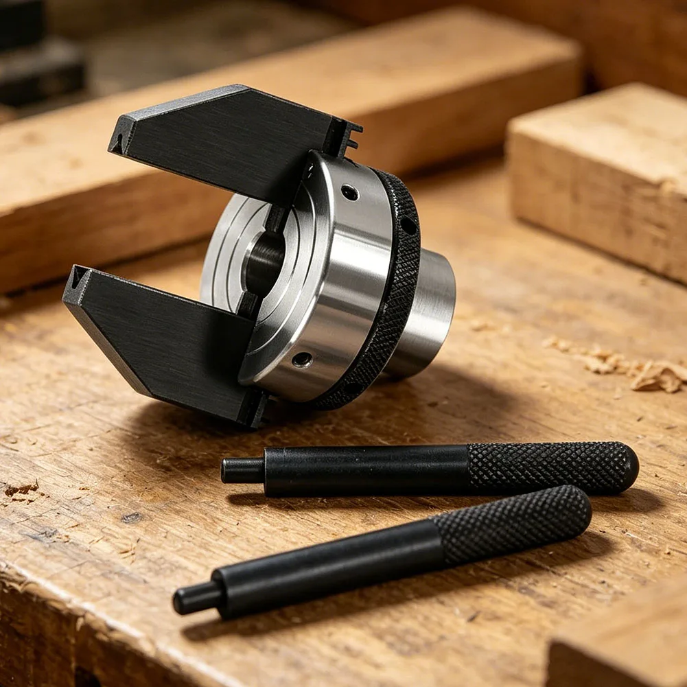 2 Inch 2 Jaw Self Centering For Lathe Chuck For Pen Drilling Woodturning Square For Blank Clamping 8-23mm With 1x8 For TPI