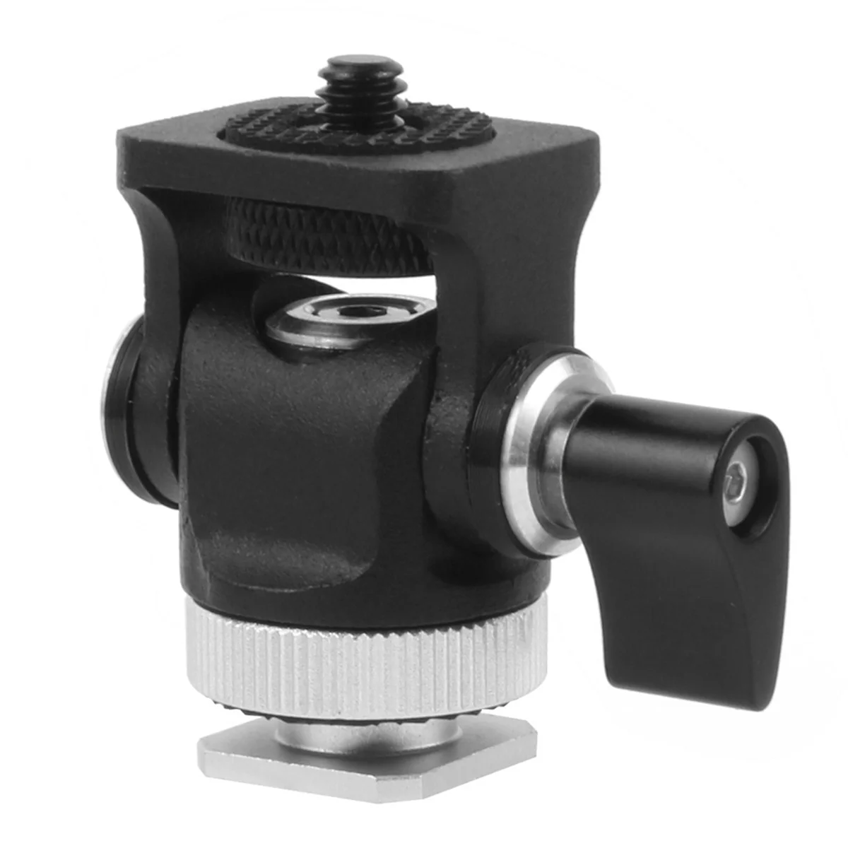 POSV-360 회전 핫슈 마운트 어댑터 1/4 인치 나사 마운트 스탠드 카메라 비디오 장착 카메라 용 미니 삼각대 볼 헤드