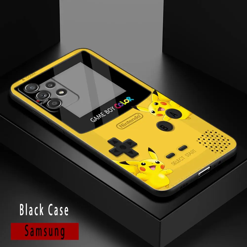 Case For Samsung Galaxy A90 A80 A73 A71 A70 A60 A53 A52 A51 A50 A42 A33 A32 A31 A30 A23 4G 5G Case Game-Boy P-Pokemon P-Pikachu